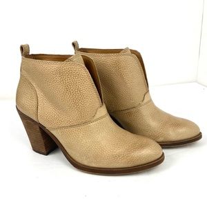 Lucky Brand Ehllen Tan Leather Ankle Boot Women’s Size 9.5